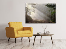 Laden Sie das Bild in den Galerie-Viewer, Leinwandbild Mystisches Licht im Wald