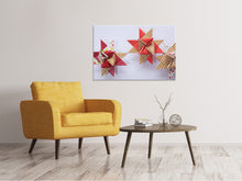 Laden Sie das Bild in den Galerie-Viewer, Leinwandbild Sterne Origami
