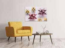 Laden Sie das Bild in den Galerie-Viewer, Leinwandbild Origami Bunte Sterne