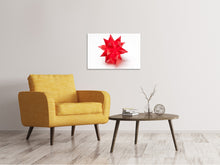 Laden Sie das Bild in den Galerie-Viewer, Leinwandbild Roter Weihnachtsstern
