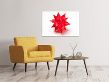 Laden Sie das Bild in den Galerie-Viewer, Leinwandbild Roter Weihnachtsstern
