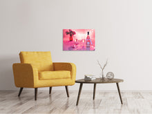 Laden Sie das Bild in den Galerie-Viewer, Leinwandbild Cheers in rosa-rot