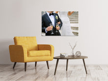 Laden Sie das Bild in den Galerie-Viewer, Leinwandbild Champagner zur Hochzeit