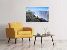 Laden Sie das Bild in den Galerie-Viewer, Leinwandbild Über dem Wasserfall