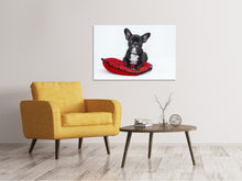 Laden Sie das Bild in den Galerie-Viewer, Leinwandbild Bulldogge zum Verlieben