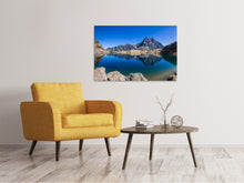 Laden Sie das Bild in den Galerie-Viewer, Leinwandbild Beruhigender Bergsee