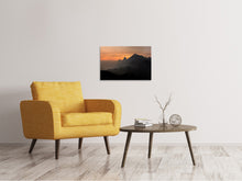 Laden Sie das Bild in den Galerie-Viewer, Leinwandbild Abendstimmung in den Bergen