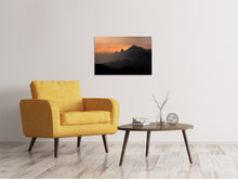Laden Sie das Bild in den Galerie-Viewer, Leinwandbild Abendstimmung in den Bergen