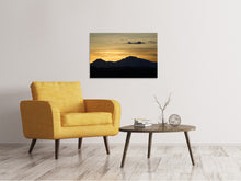 Laden Sie das Bild in den Galerie-Viewer, Leinwandbild Der Sonnenaufgang in den Bergen
