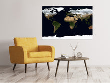 Laden Sie das Bild in den Galerie-Viewer, Leinwandbild Kunstvolle Landkarte