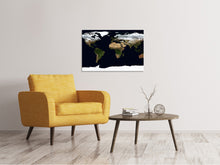 Laden Sie das Bild in den Galerie-Viewer, Leinwandbild Kunstvolle Landkarte