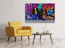 Laden Sie das Bild in den Galerie-Viewer, Leinwandbild Graffiti Puppen