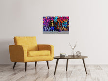 Laden Sie das Bild in den Galerie-Viewer, Leinwandbild Graffiti Puppen