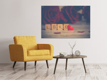 Laden Sie das Bild in den Galerie-Viewer, Leinwandbild Liebe in Buchstaben