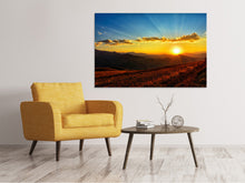 Laden Sie das Bild in den Galerie-Viewer, Leinwandbild Sonnenuntergang in der Welt der Berge