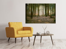 Laden Sie das Bild in den Galerie-Viewer, Leinwandbild Wald Lauf