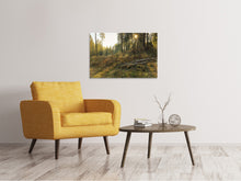 Laden Sie das Bild in den Galerie-Viewer, Leinwandbild Arbeiten im Wald