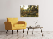 Laden Sie das Bild in den Galerie-Viewer, Leinwandbild Arbeiten im Wald