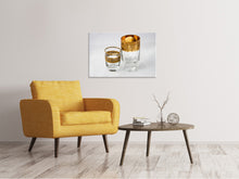 Laden Sie das Bild in den Galerie-Viewer, Leinwandbild Gläser mit Gold