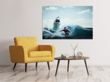 Laden Sie das Bild in den Galerie-Viewer, Leinwandbild Achtung Hai!