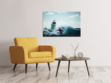Laden Sie das Bild in den Galerie-Viewer, Leinwandbild Achtung Hai!