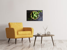 Laden Sie das Bild in den Galerie-Viewer, Leinwandbild Blätter Basilikum