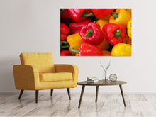 Laden Sie das Bild in den Galerie-Viewer, Leinwandbild Frische Gemüsepaprika