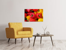 Laden Sie das Bild in den Galerie-Viewer, Leinwandbild Frische Gemüsepaprika