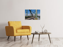 Laden Sie das Bild in den Galerie-Viewer, Leinwandbild Brücke in Stahlkonstruktion