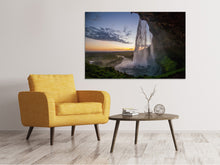 Laden Sie das Bild in den Galerie-Viewer, Leinwandbild Abendstimmung am Wasserfall