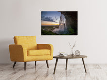 Laden Sie das Bild in den Galerie-Viewer, Leinwandbild Abendstimmung am Wasserfall