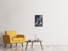 Laden Sie das Bild in den Galerie-Viewer, Leinwandbild Vollmond am Wasserfall