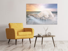 Laden Sie das Bild in den Galerie-Viewer, Leinwandbild Der Eisbär und das Meer