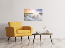 Laden Sie das Bild in den Galerie-Viewer, Leinwandbild Der Eisbär und das Meer