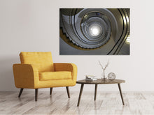 Laden Sie das Bild in den Galerie-Viewer, Leinwandbild Hohe Wendeltreppe