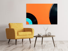 Laden Sie das Bild in den Galerie-Viewer, Leinwandbild Retro Schallplatten Motiv