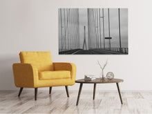 Laden Sie das Bild in den Galerie-Viewer, Leinwandbild Brücke der Normandie im Nebel