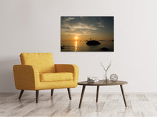 Laden Sie das Bild in den Galerie-Viewer, Leinwandbild Liebe den Sonnenuntergang am Meer