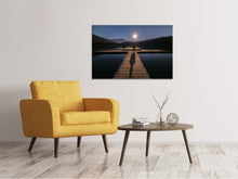 Laden Sie das Bild in den Galerie-Viewer, Leinwandbild Allein bei Vollmond
