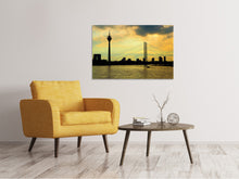 Laden Sie das Bild in den Galerie-Viewer, Leinwandbild Skyline im Abendlicht
