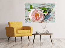 Laden Sie das Bild in den Galerie-Viewer, Leinwandbild Wildrose in rosa