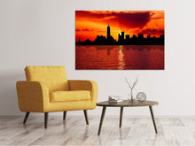 Laden Sie das Bild in den Galerie-Viewer, Leinwandbild Skyline NYC  in der Abenddämmerung