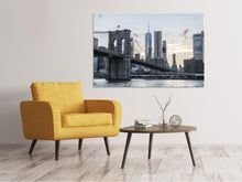 Laden Sie das Bild in den Galerie-Viewer, Leinwandbild Die Brooklyn Bridge am Abend
