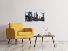 Laden Sie das Bild in den Galerie-Viewer, Leinwandbild Die Brooklyn Bridge am Abend