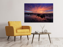 Laden Sie das Bild in den Galerie-Viewer, Leinwandbild Farbenprächtiger Sonnenuntergang