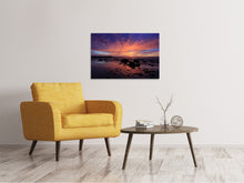 Laden Sie das Bild in den Galerie-Viewer, Leinwandbild Farbenprächtiger Sonnenuntergang