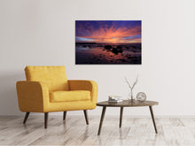 Laden Sie das Bild in den Galerie-Viewer, Leinwandbild Farbenprächtiger Sonnenuntergang
