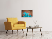 Laden Sie das Bild in den Galerie-Viewer, Leinwandbild 2 Wellen an der Fassade