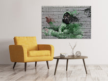 Laden Sie das Bild in den Galerie-Viewer, Leinwandbild Graffiti Gasmaske