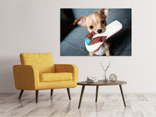 Laden Sie das Bild in den Galerie-Viewer, Leinwandbild Gehorsamer Chihuahua